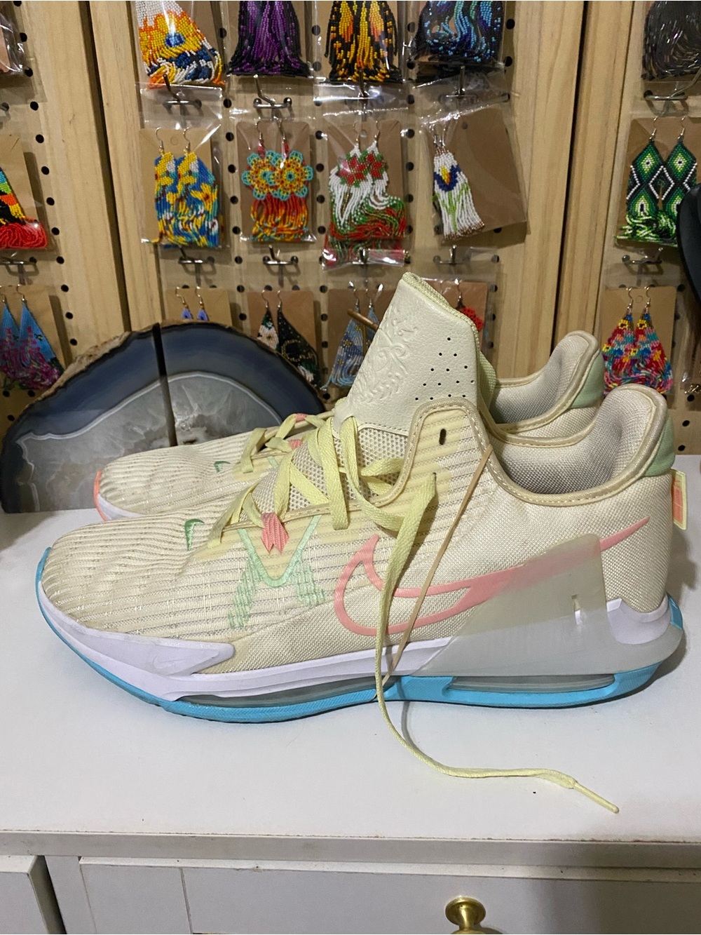 Nike LeBron 21 "Cotton Candy" sneakers in cream & multi #basketball #lebron size